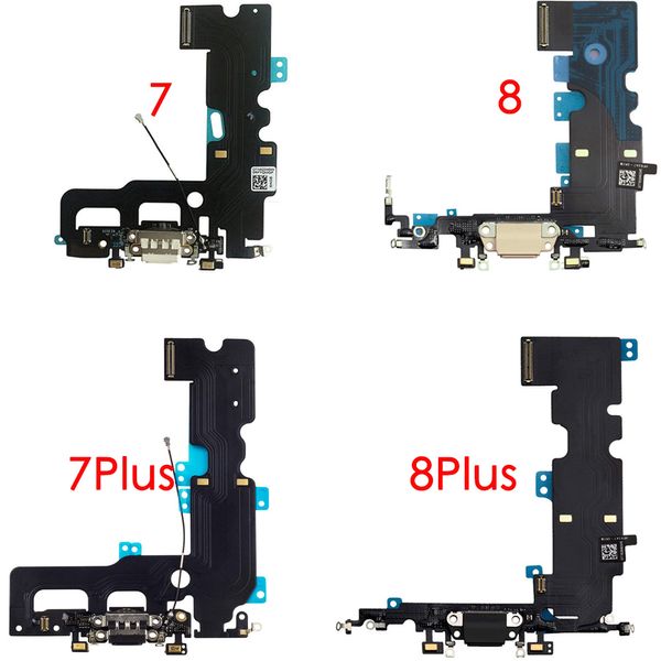 Port de charge Flex pour iPhone X 6P 6S plus 7 7Plus 8 Plus Câble flexible du chargeur USB avec remplacement du microphone