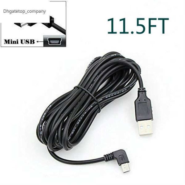 Câble d'alimentation de charge pour caméra de tableau de bord USB 2.0 vers mini voiture chargeur de véhicule cordon adaptateur GPS DVR rétroviseur