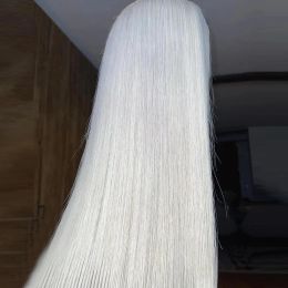Charisme White Blonde Wig Synthétique en dentelle Perruques avant pour les femmes noires Soft Long Straight Partie 13X3 Lace Front Perruque