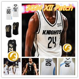 Charlie May Antwann Jones 2024 XII UCF Basketball Jersey 2 Shemarri Allen 4 ComeH Emuobor 5 Omar Payne 11 Ibrahima Diallo Ucf Knights Jerseys Custom Stitched