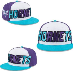 Charlotte''Hornets'ball Caps 2023-24 Fashion Champions Baseball Snapback Men Women Sun Hat Borduurwerk Spring Summer Cap Groothandel Strapback Casquette A