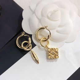 Mode charme oorbellen luxe meisjes sieraden accessoires stijl geschenken geselecteerde kwaliteit verjaardagsfeestje charme 18k vergulde oorbellen voor vrouwen