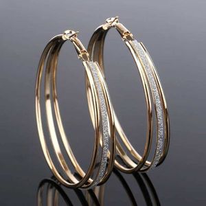 Charme 1pair classique rond grand cerceau boucle d'oreille boucle rond cercle gothique punk boucle d'oreille de grande taille boucles d'oreilles pour femmes bijoux de mode y240423