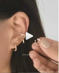Charm 2 pc's/tas Nieuwe kristallen oorschijf Kraakbeen niet -doorboorde clip op oorbel nee zonder gat neusring vrouwen oorvol