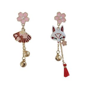 Charm 2022 Nieuwe mode oorbellen Flower Cartoon Animal Studs For Women Cute Fox Vintage Jewelry Lucky Bell Gifts For Family Lovers G230307
