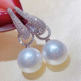 Charme 2022 Tempérament Élégant Simulé Perle Dangle Boucles D'oreilles pour Femmes Simple Design Élégant Délicat Accessoires De Mode Bijoux G230225