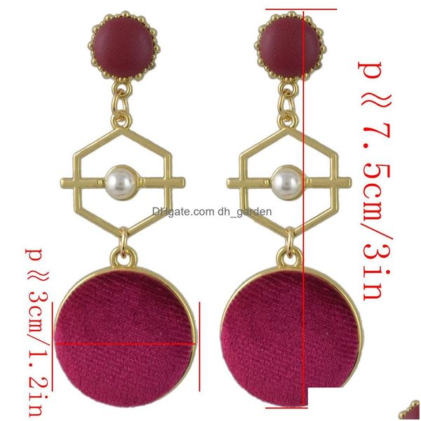 Charme 3 couleurs or métal Veet Ball longues boucles d'oreilles pour femmes dames fête accessoires de mode livraison bijoux Dhgarden Dh7R1