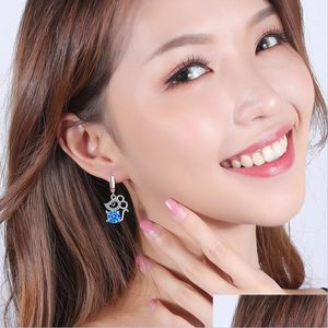 Charme 925 Sterling Sier Nouvelle Femme Mode Bijoux Boucles d'oreilles Zircon Cristal Souris Long Gland Creux Rétro Crochet 788 Z2 Drop Livraison 202 Dhpf7