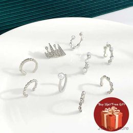 Charme 9pcs Fashion Gold Color Pearl Ear Clip Boucles d'oreilles pour femmes rétro élégante sans manchette d'oreille sur les boucles d'oreilles bijoux cadeau