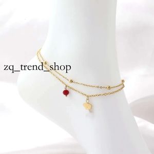 Diseñador de tobillera de encanto tobillera de plata de oro para mujer estadounidense de América Fashion Heart Heart Anklet For Girlfriend Christmas Party Día de San Valentín 14