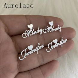 Ciondolo Aurolaco Orecchini con nome personalizzato Orecchini a bottone personalizzati Orecchini con stelle e corona a forma di cuore e luna Regali per le migliori amiche delle ragazze