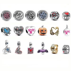 Charm -kralen passen Pandora -stijl armband sieraden hanger ring Halloween Zebra hartoorbellen