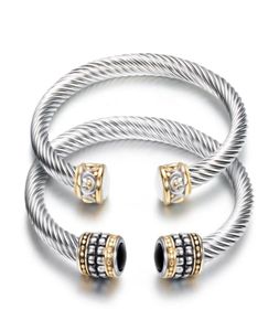 Bracelet de charme et bracelets pour femmes Bracelet de câble en acier inoxydable en acier en acier en titane rétro.