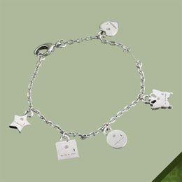 Bedelarmband ketting bangle ontwerper g luxe hand sieraden bijoux sprookje hart vlinder letters stukje nieuwe mode hoogwaardige damesheren gratis verzending