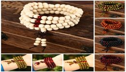 Bracelet de charme Bouddhiste Natural Bouddhiste Bouddha Meditation Berons Bracelets For Women Men Bijoux Prière de mala Perles Rosaire Bracel7296842