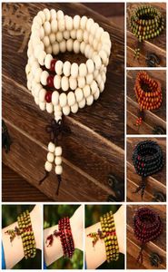 Bracelet à breloques bois de santal naturel bouddhiste bouddha méditation perles bracelets pour femme hommes bijoux prière Mala chapelet perles Bracel2518654