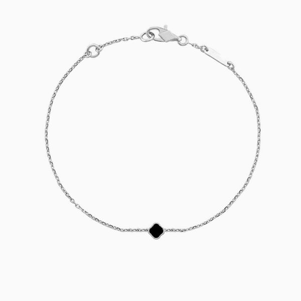 Pulseras con dijes 1 Mini Notif van Clover Pulseras Pulsera de cuatro hojas Joyería de lujo Brazalete de oro de 18 quilates Pulsera para mujeres Hombres Cadena de plata Joyería elegante G 94SU