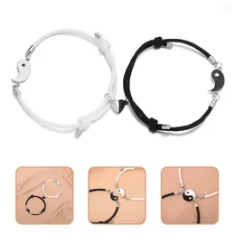 Bracelets de charme 1 paire de bracelets d'amoureux assortis pour couples, bijoux de poignet pour amis, cadeaux de la Saint-Valentin