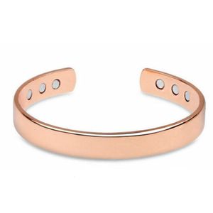 Charm Armbanden 1 Pc Zuiver Koper Magnetische Armband Artritis Therapie Energie Bangle Sieraden Pijnbestrijding Bio voor Vrouwen Mannen 230801