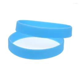 Bedelarmbanden 1 stuks blauwe effen band Glow In Dark siliconen polsbandje 1/2 inch brede armband jeugdmaat