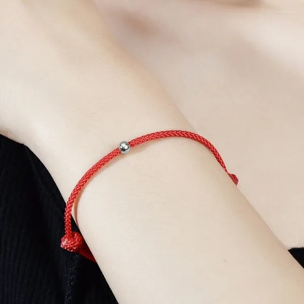 Pulseras de encanto 10 PCS Simple Thin Red String Pulsera Pulsera Declaración Joyería