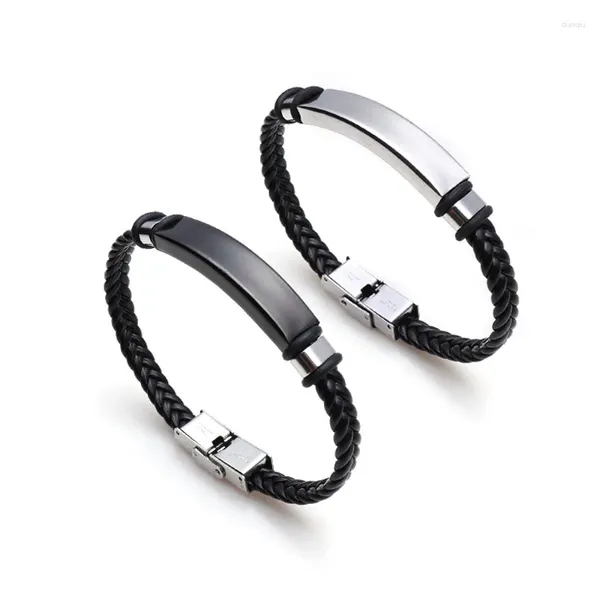 Bracelets de charme 10 pièces 8MM tissage à la mode pour femmes hommes miroir poli titane acier Bracelet bijoux de mode accessoires