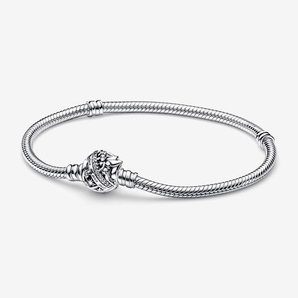 Bracelets porte-bonheur 100% 925 Sterling Silver Tinker Bell Fermoir Moments Serpent Chaîne Bracelet Fit Authentique Européenne Dangle Charme Pour Les Femmes Mode Bijoux De Mariage