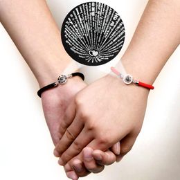 Bracelets porte-bonheur 100 langues je t'aime Projection mode Couple jeton Bracelet 2023 coréen romantique mariage bijoux cadeaux