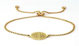 Bracelets de charme 100 Bracelet San Benito en acier inoxydable pour femmes GoldSilver Couleur Métal Saint Benoît Croix Médaille Réglable C1968545