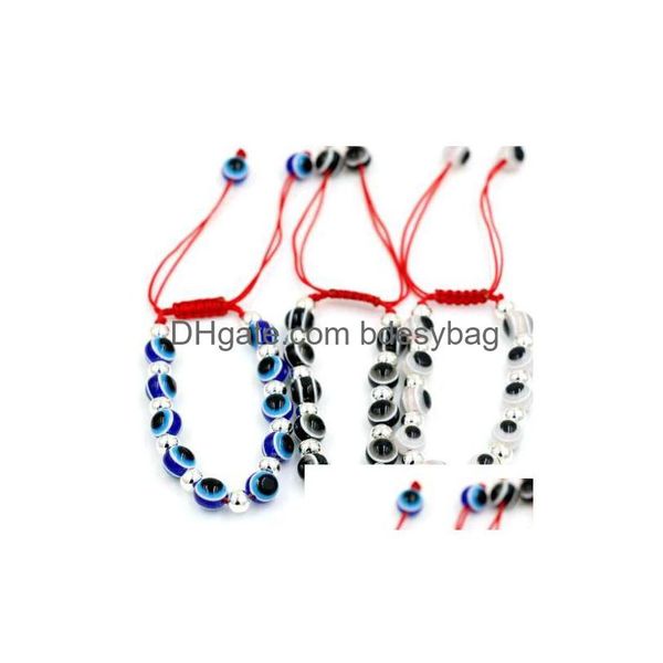 Charm-Armbänder 10 Teile/los Mixed Lucky Red String Evil Eye Cord Einstellbare Armband DIY Schmuck Neue Drop Lieferung Schmuck Armbänder Dhsps