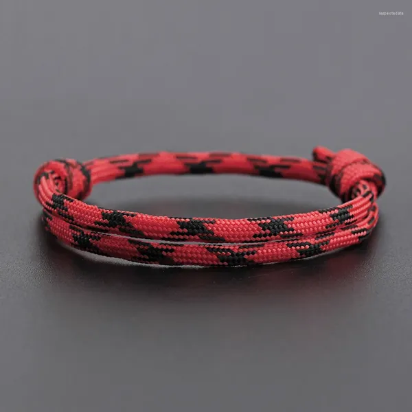 Pulseras de encanto 12 colores Cuerda minimalista Hombres Mujeres Hecho a mano Pulsera negra ajustable Pareja Braclet Amigo Regalo