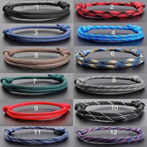 Pulseras con dijes, 12 estilos, cuerda trenzada náutica, pulseras de surfista, pulsera de cuerda ajustada hecha a mano para hombres y mujeres, joyería GiftL231214