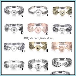 Bedelarmbanden 12 stijlen Noosa Snap Bracelet sieraden Magnetische gemberknoppen Chunk Bunk Bangle Fit diy 18 mm Snaps Drop Dhseller2010 Dhxal
