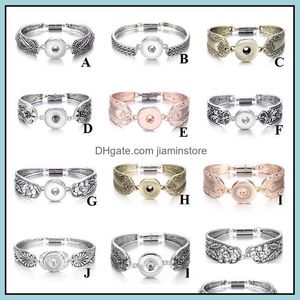 Charm Armbanden 12 Stijlen Noosa Snap Armband Sieraden Magnetische Gember Knoppen Chunk Bangle Fit Diy 18Mm Snaps Drop levering Dhdwi