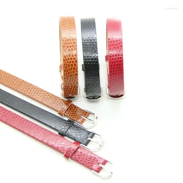 Bracelets de charme 1200pcs DHL 10mm / 8mm PU Bracelet Bracelet DIY Cuir Bracelet Bracelet Mélange Couleur