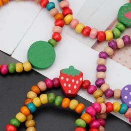 Bedelarmbanden 12 stuks kleurrijke houten kleine meisjeskit kindermode-sieraden