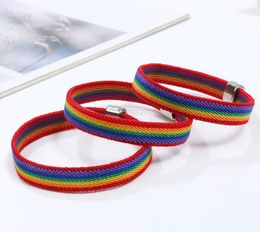 Bracelets de charme 12pcs / lots drapeau espagnol couleur aimant boucle bracelet sport tissu nylon cordon chaîne tissé bracelet ouvrable bracelet