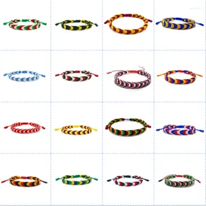 Bracelets de charme 17 styles à la mode drapeau national bracelet tressé coloré tissé corde fil réglable bracelets de mode pays bijoux d'état