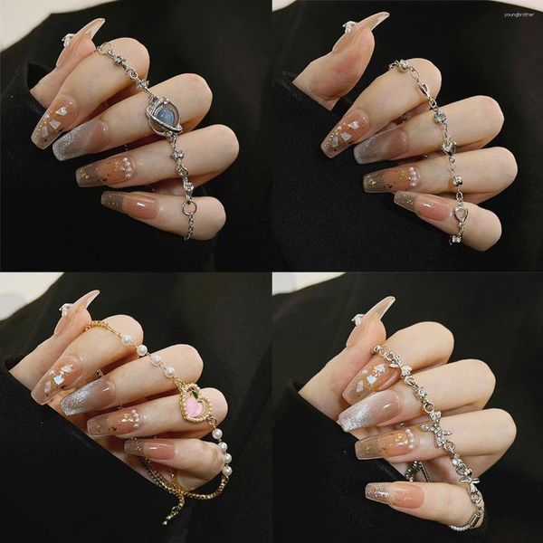 Bracelets de charme 17km coréen élégant coeur bracelet pour femmes filles mode délicate zircon perle bracelets 2023 bijoux à la mode cadeaux fête