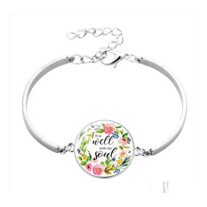 Bedelarmbanden 18 soorten Bijbelverzen glazen koepel kunst patroon armbanden schrift citaat citaat sieraden christelijk geloof inspirerende geschenken dro dhprf