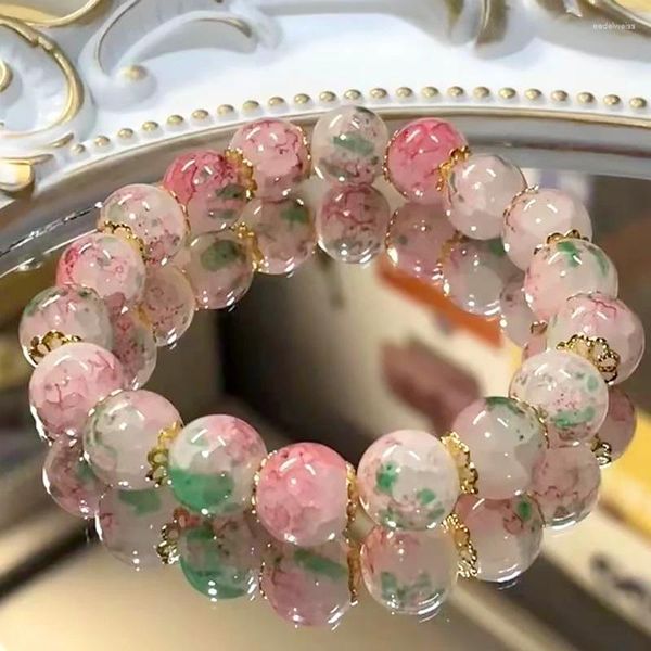 Bracelets de charme 1pc Blossom Cherry Bracelet Cracking Bracelet charmant Couleurs naturelles Crystal Crystal Bijoux pour femmes