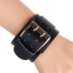 Bracelets de charme 1pc double couche bracelet avec grande boucle main chaîne ornement bracelet pour hommes (noir) cadeau homme