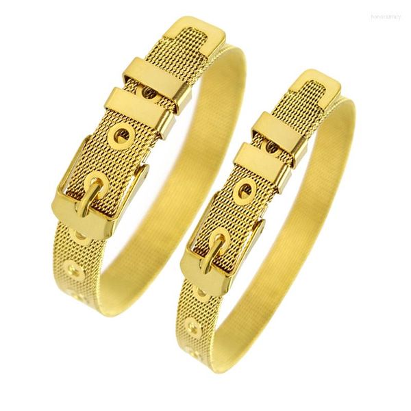 Braceletas Charm 1 PC Golden Strap Band Band de acero inoxidable 8 mm 10 mm para toboganes Cartas Letras Joyas Hacer accesorios