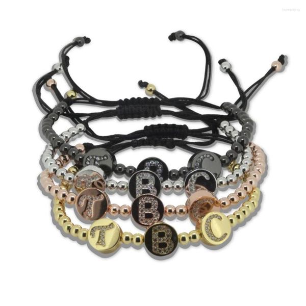 Charm Bracelets 1pc Style Anil Arjandas Men Fashion Macrame con TBC Micro Inlay Zircon Brass Beads Bracelet