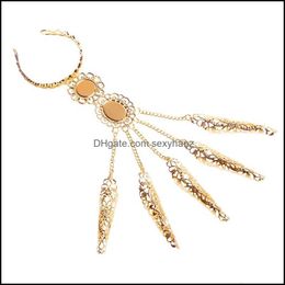 Braceletas Charm 1pc Girls Belly Dance Dance Finger Thai Golden Jewelry R9Je Drop entrega 2021 7q1c5