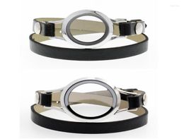 Charm Bracelets 1pc Wrap Bracelet Locket con Heirloom Face PU Leather 18 Colors Can Choose Fawn226952908