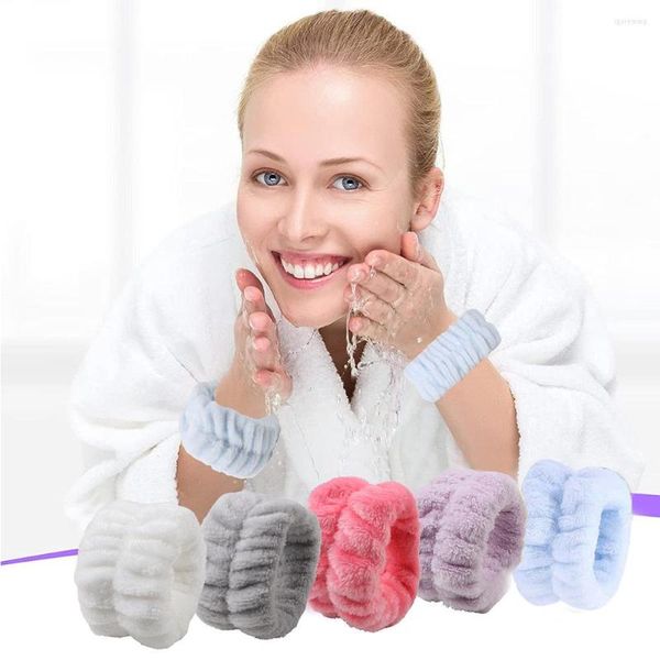 Bracelets porte-bonheur 1 pièces mode lavage visage bracelet couleur unie double usage étanche bandeau pour femmes sport poignet accessoires