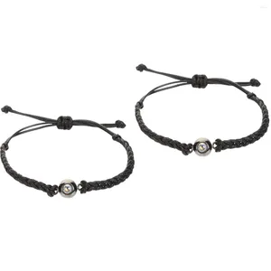 Bracelets de charme 2 Pack Po Projection Bracelet Femmes Femmes Personnalisé Fil Bracelet Petite Amie Cadeaux Pour Noël