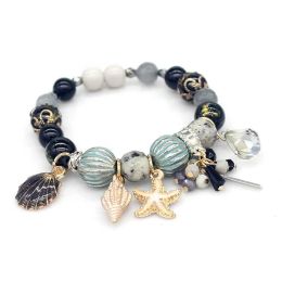Bracelets de charme 2021 Mode Summer Ocean Bohemia Starfish Bracelet Femmes Sea Conch Shell pour Bijoux Bijoux Cadeau Son Ww-51 Drop Deliv Ot4Aq