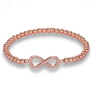 Bracelets de charme 2022 Mode Infinity Bracelet pour femmes hommes avec des pierres de cristal numéro 8 chaîne Bileklik Pulseira Hombres